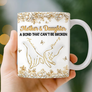 Custom 3D Inflated Effect Printed Mug - Personalized Birthday Gifts For Mom, Daughter - Born To Be Loved