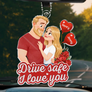 Custom Acrylic Car Ornament - Personalized Anniversary Wedding Gifts For Husband And Wife, Him And Her - Together We Build Something Real