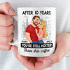 Custom Mug - Personalized Anniversary Wedding Gifts For Husband And Wife, Him And Her - Side By Side Feels Easy