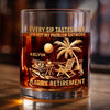 Custom 11oz Whiskey Glass - Personalized Retirement Gifts For Women, Men - Goodbye Tension Hello Pension
