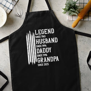 Custom Apron - Personalized Birthday Gifts For Dad, Grandpa - Legend In The Kitchen