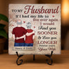 Custom Square Shaped Stone With Stand - Personalized Anniversary Wedding Gifts For Husband And Wife, Him And Her - Old Souls, Endless Love