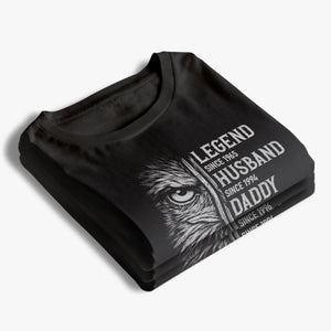 Custom Unisex T-shirt, Premium T-shirt, Hoodie - Personalized 4th Of July Gifts For Dad, Grandpa, Husband - Born To Be Free