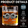 Custom Whiskey Glass - Personalized Birthday Gifts For Brother - A Sip Of Brotherhood