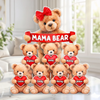Custom Teddy Bear Acrylic Plaque - Personalized Mother's Day Birthday Gifts For Mom, Grandma - Her Love Keeps Them Close