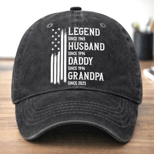 Custom Vintage Washed Denim Baseball Cap - Personalized Birthday Gifts For Dad, Grandpa - Not All Heroes Wear Capes