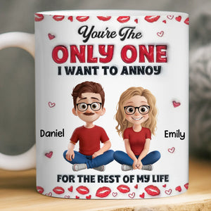 Custom 3D Inflated Effect Printed Mug - Personalized Anniversary Wedding Gifts For Husband And Wife, Him And Her - Love You More Every Day