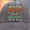 Custom Vintage Washed Denim Baseball Cap - Personalized Birthday Gifts For Dad, Grandpa, Husband - Strong And Kind