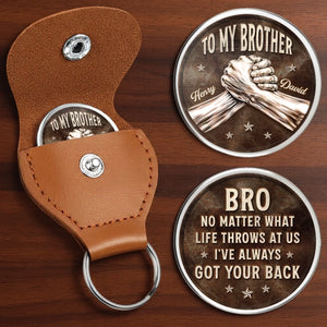 Custom Pocket Hug - Personalized Birthday Gifts For Brother - Brothers Stand Without Fear
