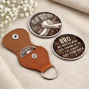 Custom Pocket Hug - Personalized Birthday Gifts For Brother - Brothers Stand Without Fear