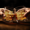 Custom Whiskey Glass - Personalized Birthday Gifts For Dad, Grandpa, Husband - Made Of Strong Stuff