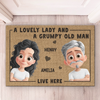 Custom Home Decor Decorative Mat - Personalized Anniversary Wedding Gifts For Husband And Wife, Him And Her - This Is Our Happy Place
