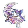 Custom Stain Glass Style Acrylic Garden Stake - Personalized Memorial Sympathy Gifts For Loss Of Mom, Dad - Loved And Missed Always