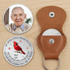 Custom Photo Cardinal Pocket Hug - Personalized Memorial Sympathy Gifts For Loss Of Mom, Dad - Always In My Heart Forever Near