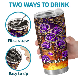 Custom Tumbler - Personalized Mother's Day Gifts For Mom, Grandma - Heart Full Of Love