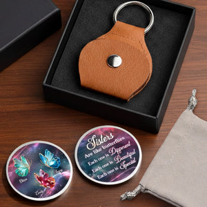 Custom Pocket Hug - Personalized Best Friend Birthday Gifts For Women, Besties, Sisters, BFF - Sisters Grow Differently, Love The Same