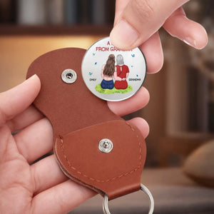 Custom Pocket Hug - Personalized Birthday Gifts For Grandma, Granddaughter, Grandson - Grandma Love Lights The Way