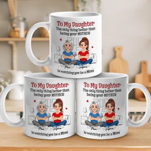 Custom 3D Inflated Effect Printed Mug - Personalized Mother's Day Gifts For Mom, Daughter - Mom And Daughter Bond