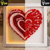 Custom Flower Shadow Box With LED Light - Personalized Mother's Day Birthday Gifts For Mom, Grandma - A Heart That Sparkles With Love