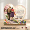 Custom 2-Layered Wooden Plaque - Personalized Anniversary Wedding Gifts For Husband And Wife, Him And Her - Love Looks Good On Us