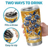 Custom Rose Tumbler - Personalized Mother's Day Birthday Gifts For Mom, Grandma - Golden Love, Golden Mom