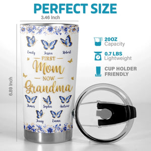 Custom Printed Tumbler - Personalized Mother's Day Gifts For Mom, Grandma - Blessed With Mom And Grandma