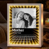 Custom Photo Infinity Mirror Light Box - Personalized Mother's Day Birthday Gifts For Mom - Mom Means Everything
