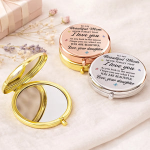 Custom Compact Mirror - Personalized Mother's Day Birthday Gifts For Mom - The Sweetest Kind Of Reminder