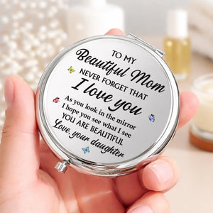 Custom Compact Mirror - Personalized Mother's Day Birthday Gifts For Mom - The Sweetest Kind Of Reminder