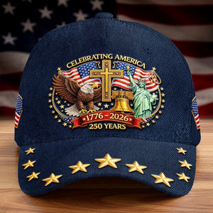 Custom Hat, All Over Print Classic Cap - Personalized America 250th Anniversary Gifts For Women, Men - Roots Of Hope And Honor