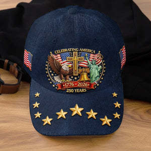 Custom Hat, All Over Print Classic Cap - Personalized America 250th Anniversary Gifts For Women, Men - Roots Of Hope And Honor