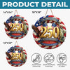 Custom Wood Sign - Personalized America 250th Anniversary Gifts For Mom, Dad, Brother, Sister, Kids - Built On Courage And Hope