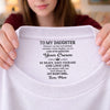 Custom Inside Neck Print T-Shirt - Personalized Birthday Gifts For Daughter - Straighten Your Crown, Girl