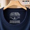 Custom Inside Neck Print T-Shirt - Personalized Birthday Gifts For Brother - Forever Proud To Be Brothers