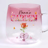 Custom Gradient Glass Mug - Personalized Birthday Gifts For Mom, Grandma - Forever In Bloom, Grandma