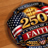 Custom Wood Sign - Personalized America 250th Anniversary Gifts For Mom, Dad, Brother, Sister, Kids - Strong Roots Bright Future