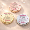 Custom Compact Mirror - Personalized Best Friend Birthday Gifts For Women, Besties, Sisters, BFF - Sisters Always By My Side