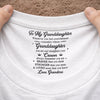 Custom Inside Neck Print T-Shirt - Personalized Birthday Gifts For Granddaughter - A Hug From Grandma, Always