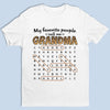 Custom Word Search Puzzle Unisex T-shirt, Premium T-shirt, Hoodie - Personalized Mother's Day Birthday Gifts For Mom, Grandma - Collecting Moments, Not Things
