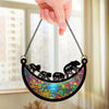 Custom Window Hanging Suncatcher Ornament - Personalized Mother's Day Birthday Gifts For Mom, Grandma - Our Little World Is Full Of Love