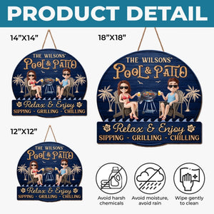 Custom Home Decor Wood Sign - Personalized Anniversary Wedding Gifts For Husband And Wife, Him And Her - Welcome To Our Happy Place