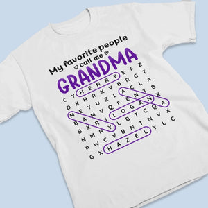 Custom Word Search Puzzle Unisex T-shirt, Premium T-shirt, Hoodie - Personalized Mother's Day Birthday Gifts For Mom, Grandma - The Best Title I’ve Ever Had