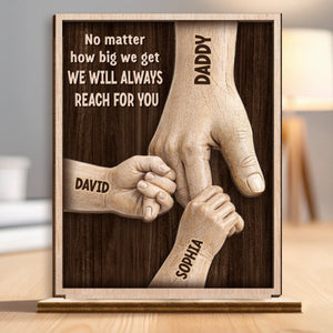 Custom 2-Layered Wooden Plaque - Personalized Father's Day Birthday Gifts For Dad, Grandpa - Strength Of Dad And Grandpa