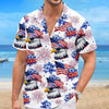 Custom Unisex Tropical Hawaiian Aloha Shirt - Personalized America 250th Anniversary Gifts For Women, Men - Freedom Lights The Future