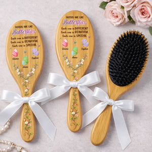 Custom Hair Brush - Personalized Best Friend Birthday Gifts For Women, Besties, Sisters, BFF - Besties Through Every Moment