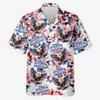 Custom Unisex Tropical Hawaiian Aloha Shirt - Personalized America 250th Anniversary Gifts For Women, Men - Freedom Feels Like Summer