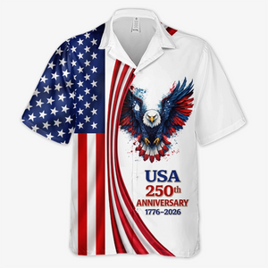 Custom Unisex Tropical Hawaiian Aloha Shirt - Personalized America 250th Anniversary Gifts For Women, Men - Made For Freedom And Sunshine