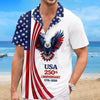 Custom Unisex Tropical Hawaiian Aloha Shirt - Personalized America 250th Anniversary Gifts For Women, Men - Made For Freedom And Sunshine