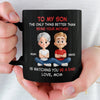 Custom Black Mug - Personalized Birthday Gifts For Mom, Dad, Daughter, Son - My Son My Greatest Pride