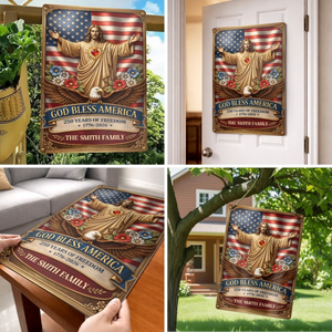 Custom Home Decor Metal Sign - Personalized America 250th Anniversary Gifts For Mom, Dad, Brother, Sister, Kids - Built On Freedom, Led By Love